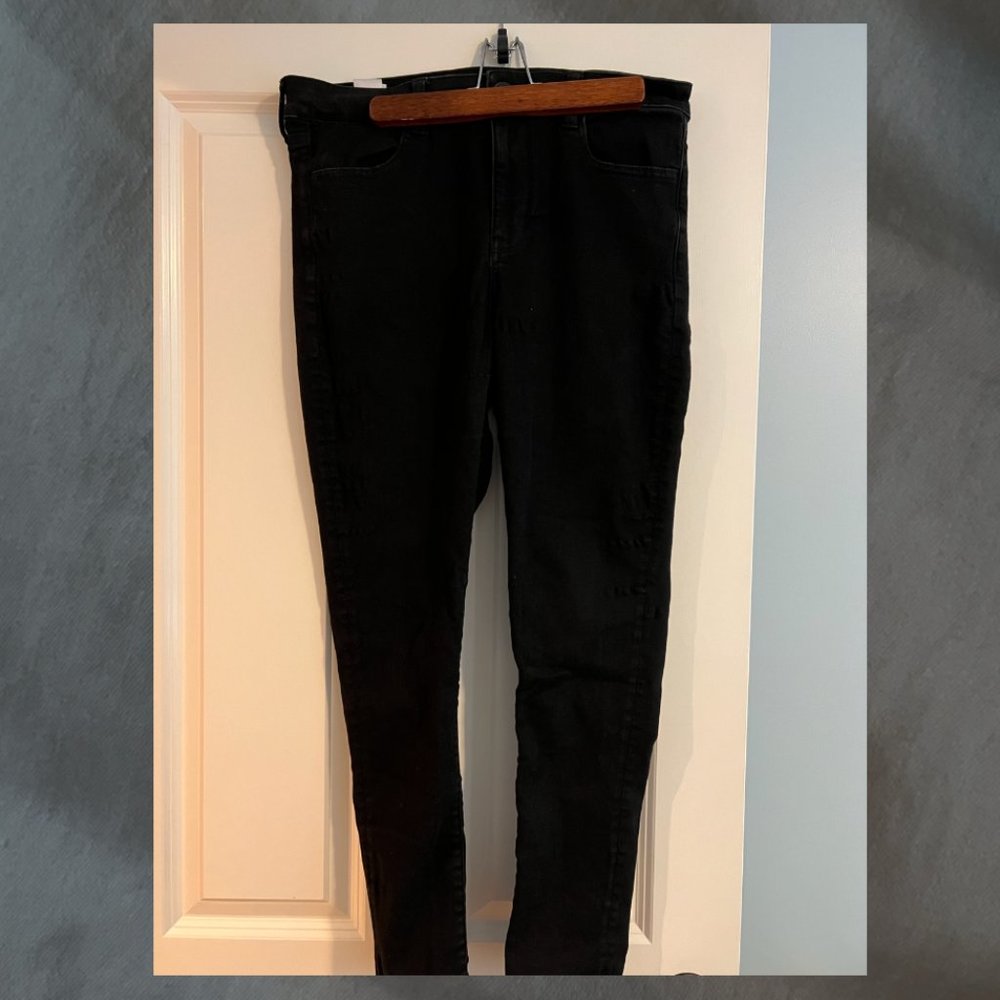 American Eagle Black N(e)xt Level Stretch Jeggings SIZE 14 REGULAR
